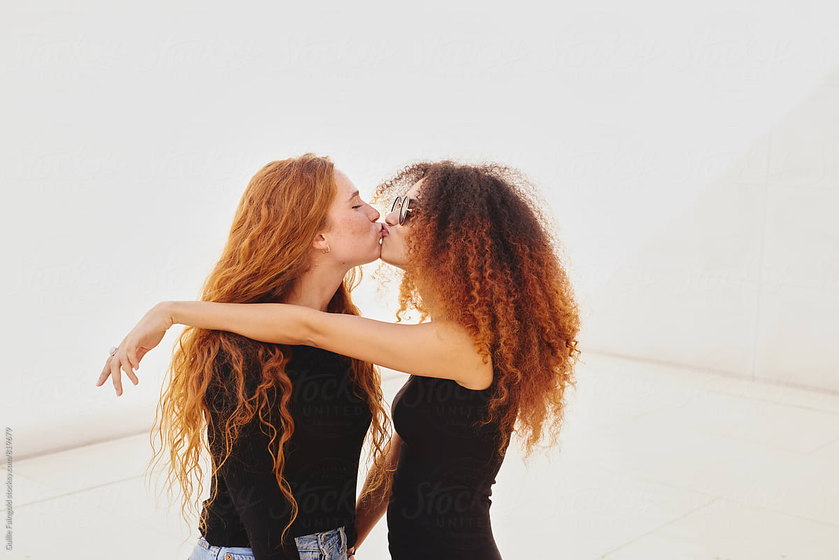 Girlfriends Kissing By Stocksy Contributor Guille Faingold Stocksy