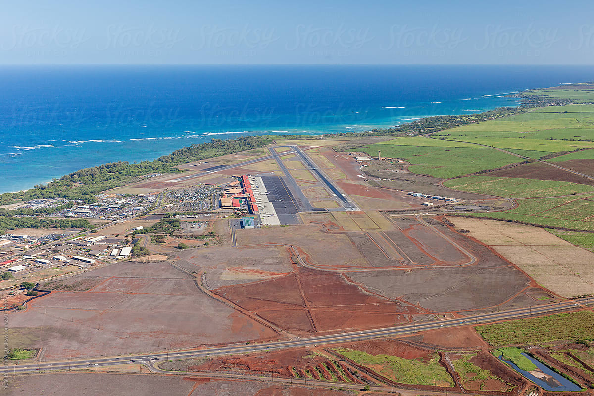 "Aerial View Of Kahului Airport Maui" by Stocksy Contributor "Neal