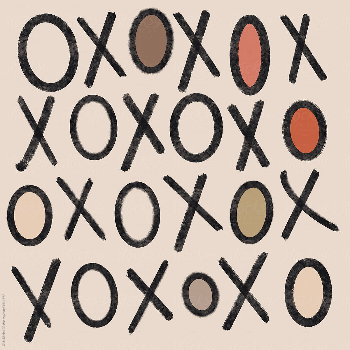 Minimal XOXO Typography Painting