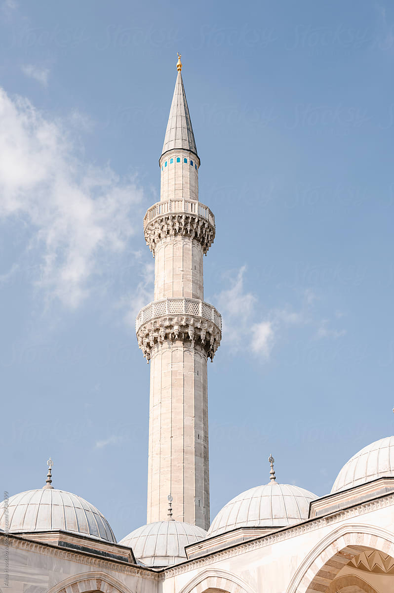 Minaret of traditional old mosque