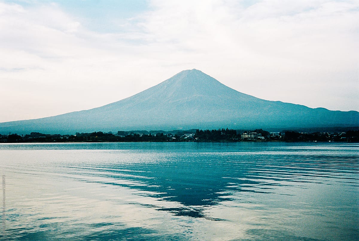 Japan - Lake Kawaguchi With Mount Fuji Shot On Film by VISUALSPECTRUM.