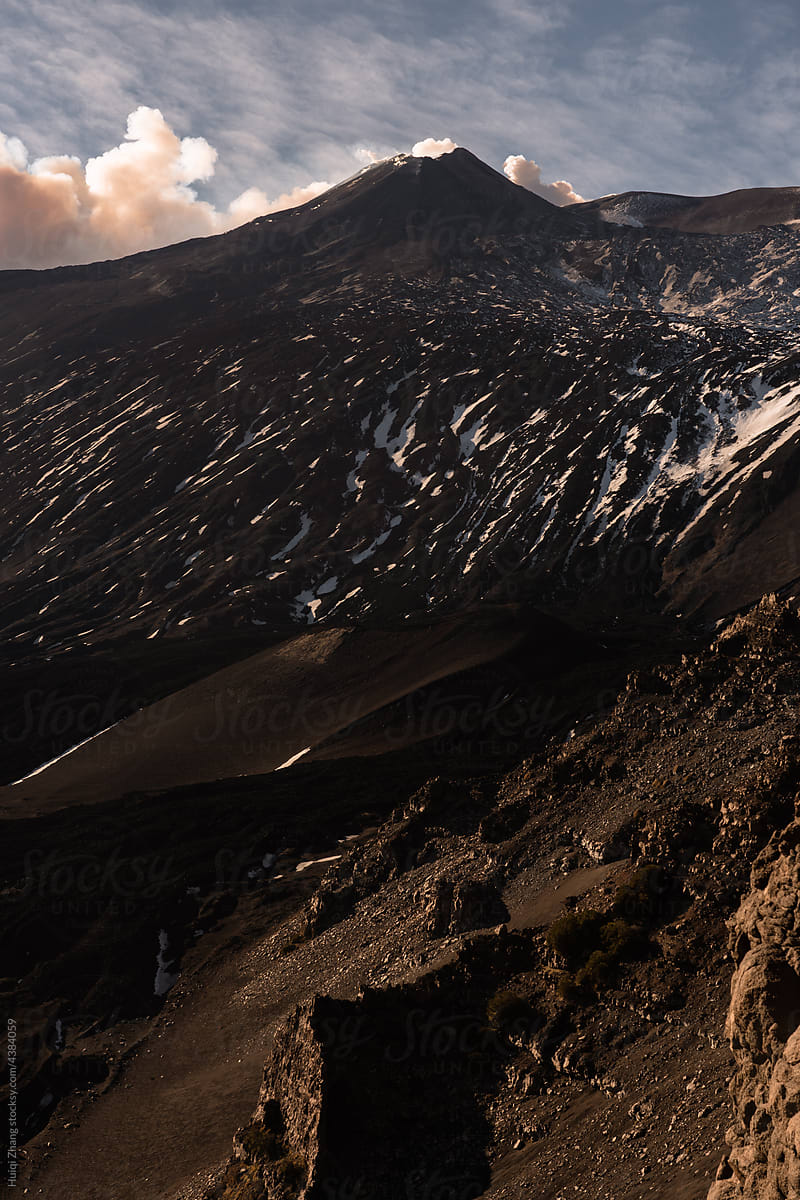Eruption of lava from Mount Etna