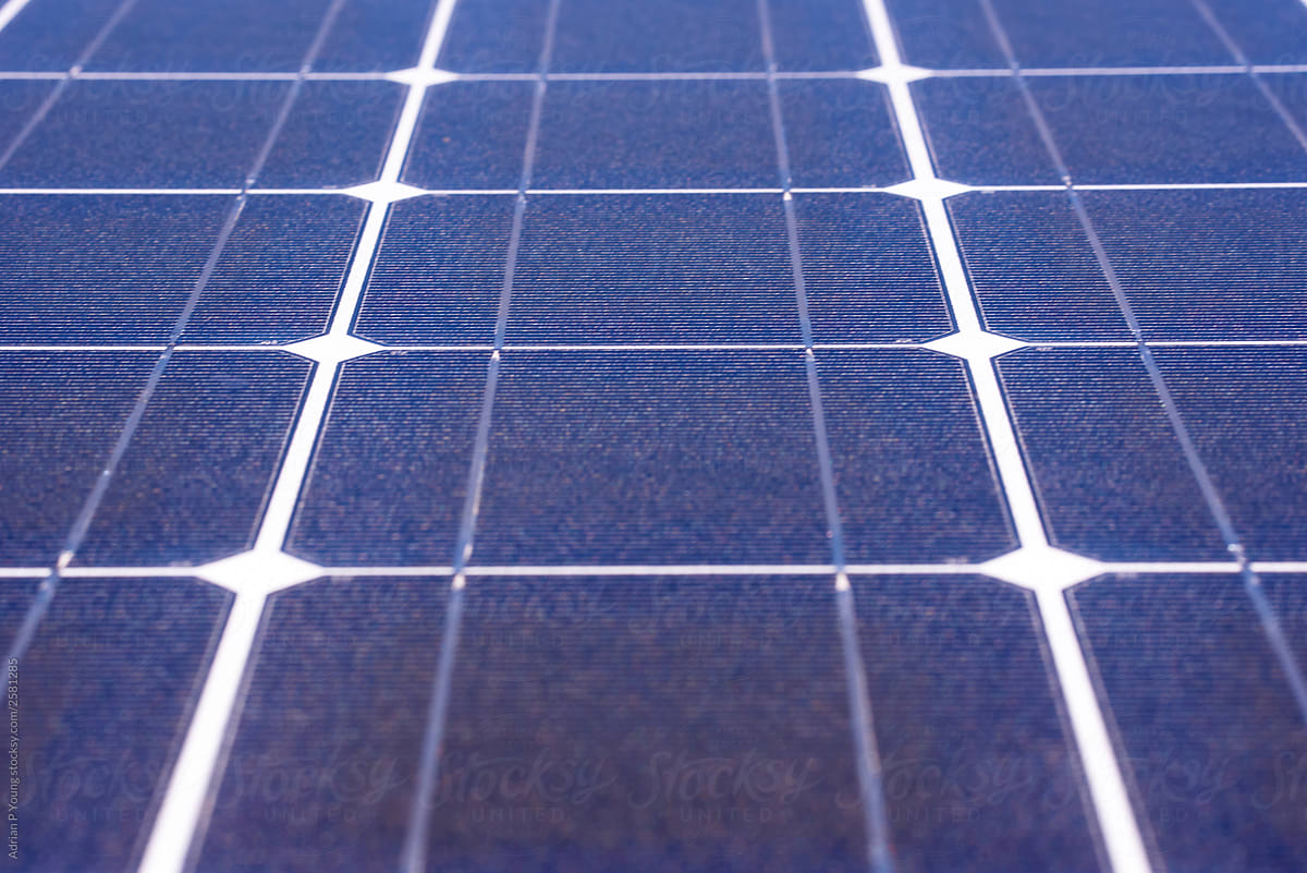 Close Up Of Solar Panel Cells