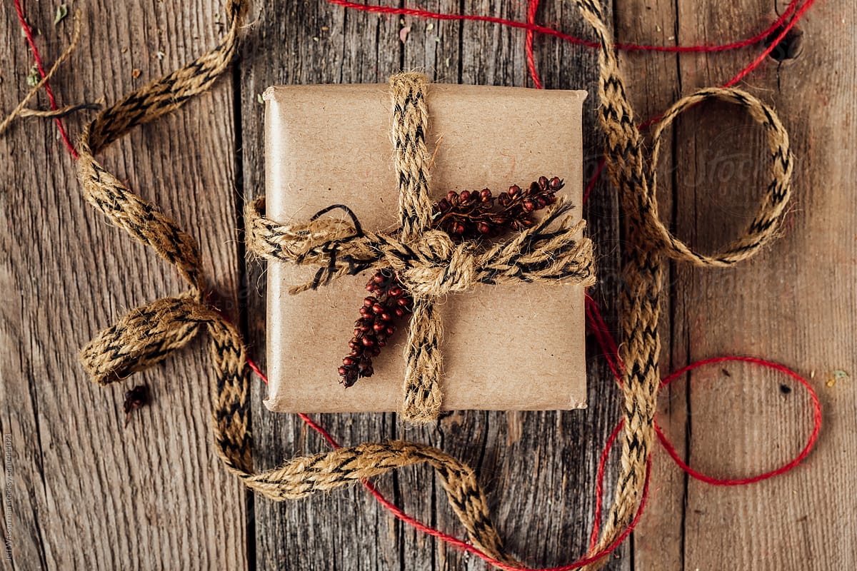 One Rustic Christmas Gift Wrapped
