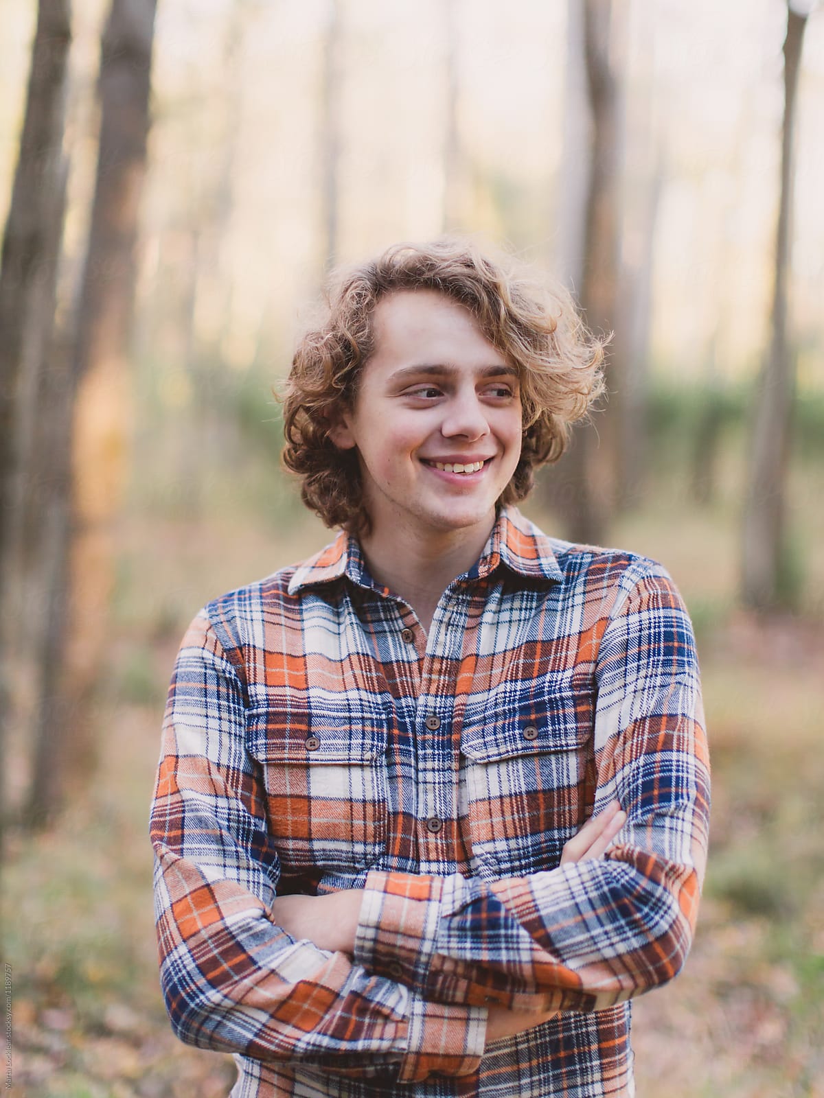 Young Guy in Plaid Shirt