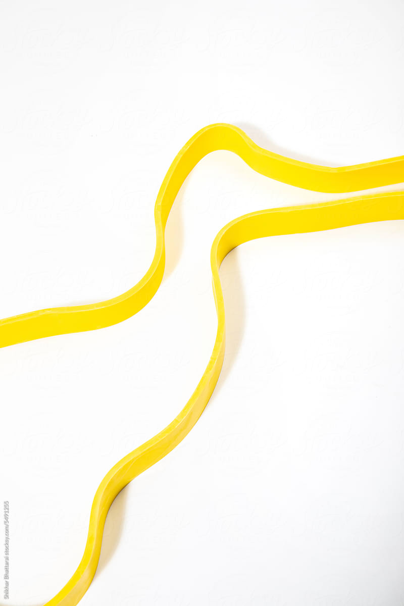 Shapes and abstract design of an exercise band.