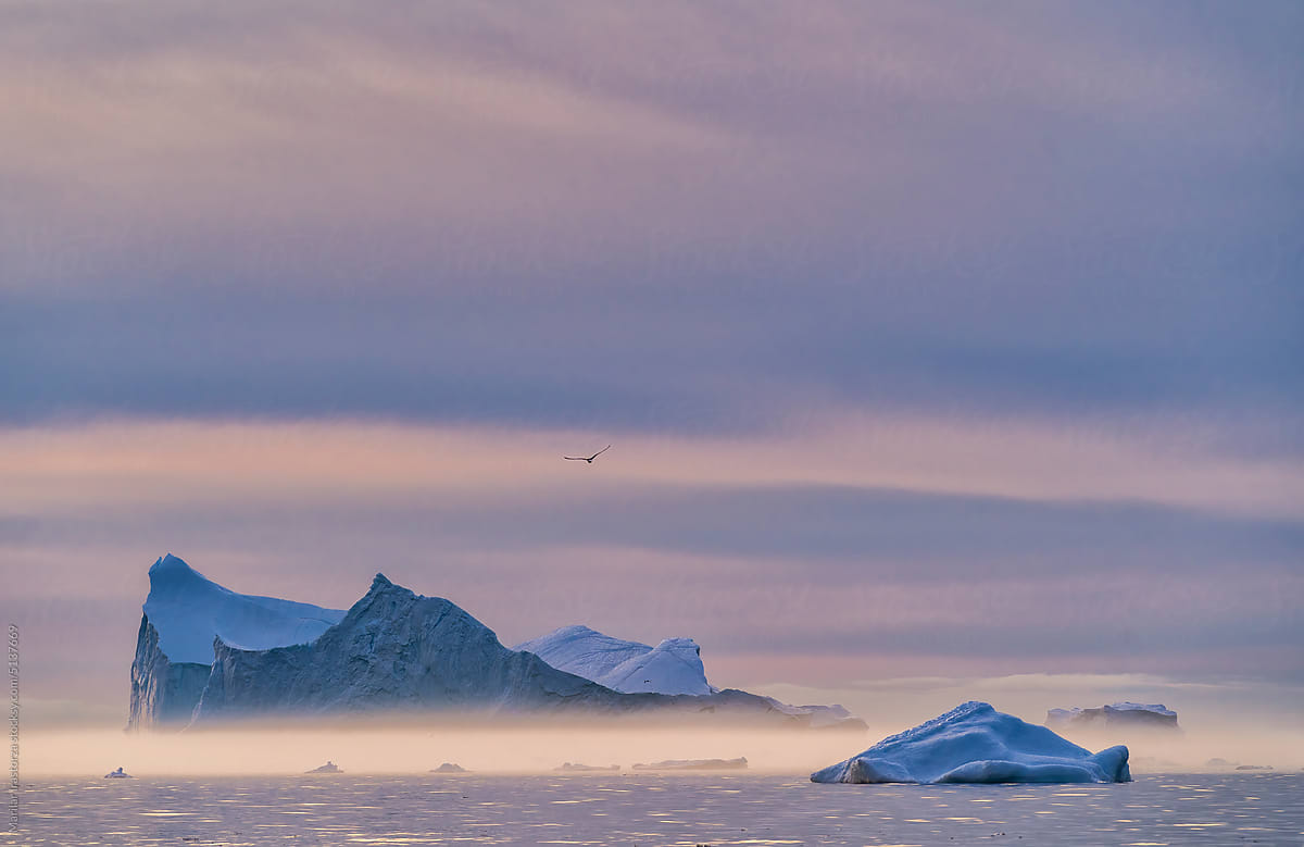 Icebergs In The Haze