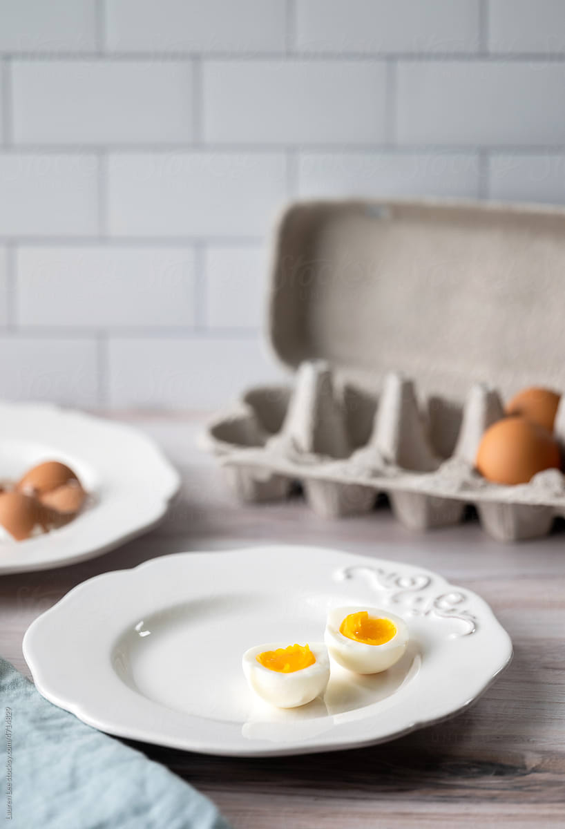 Eggs on countertop