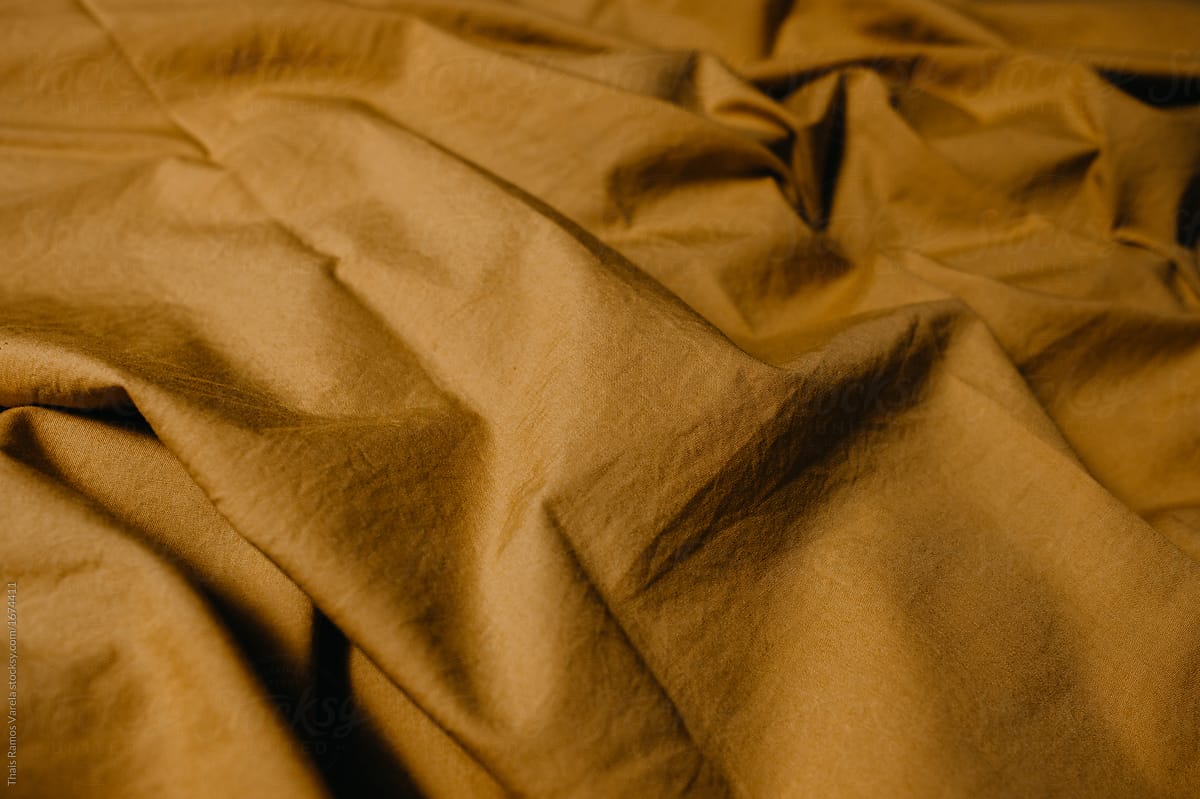 wrinkled ocher cloth