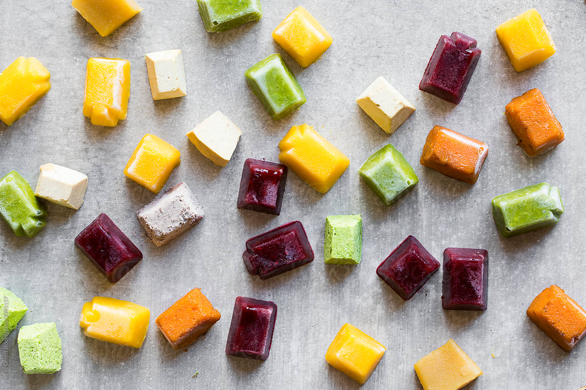 Frozen Pureed Baby Food Cubes