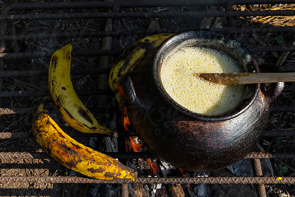 Ingredients In A Mexican Comal With Fire by Stocksy Contributor