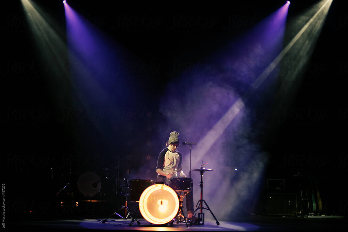 Drumset on Stage
