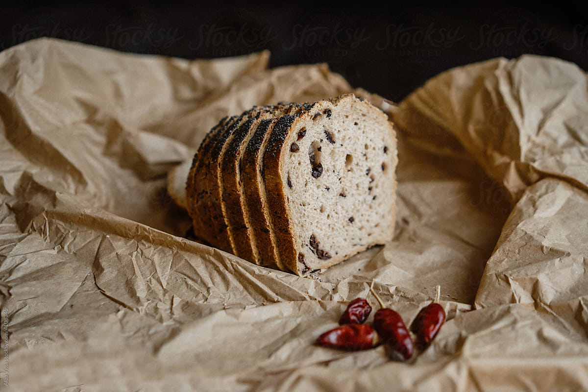 Bread loaf still life