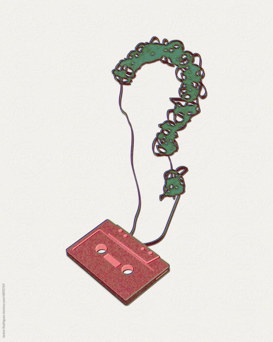 Retro Cassette Illustration
