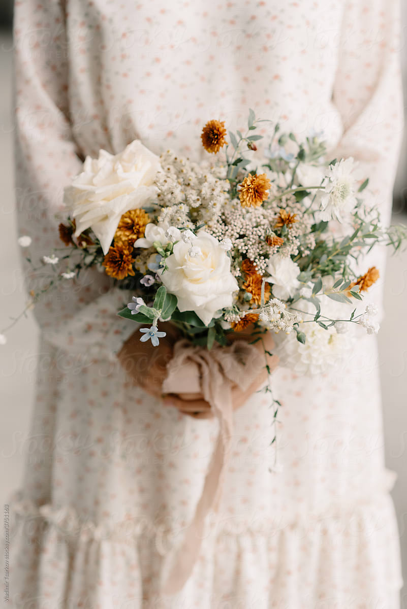 wedding flower bouquet of wildflowers