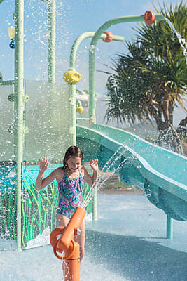 girl having fun at a waterpark by Gillian Vann - Summer, Waterpark ...