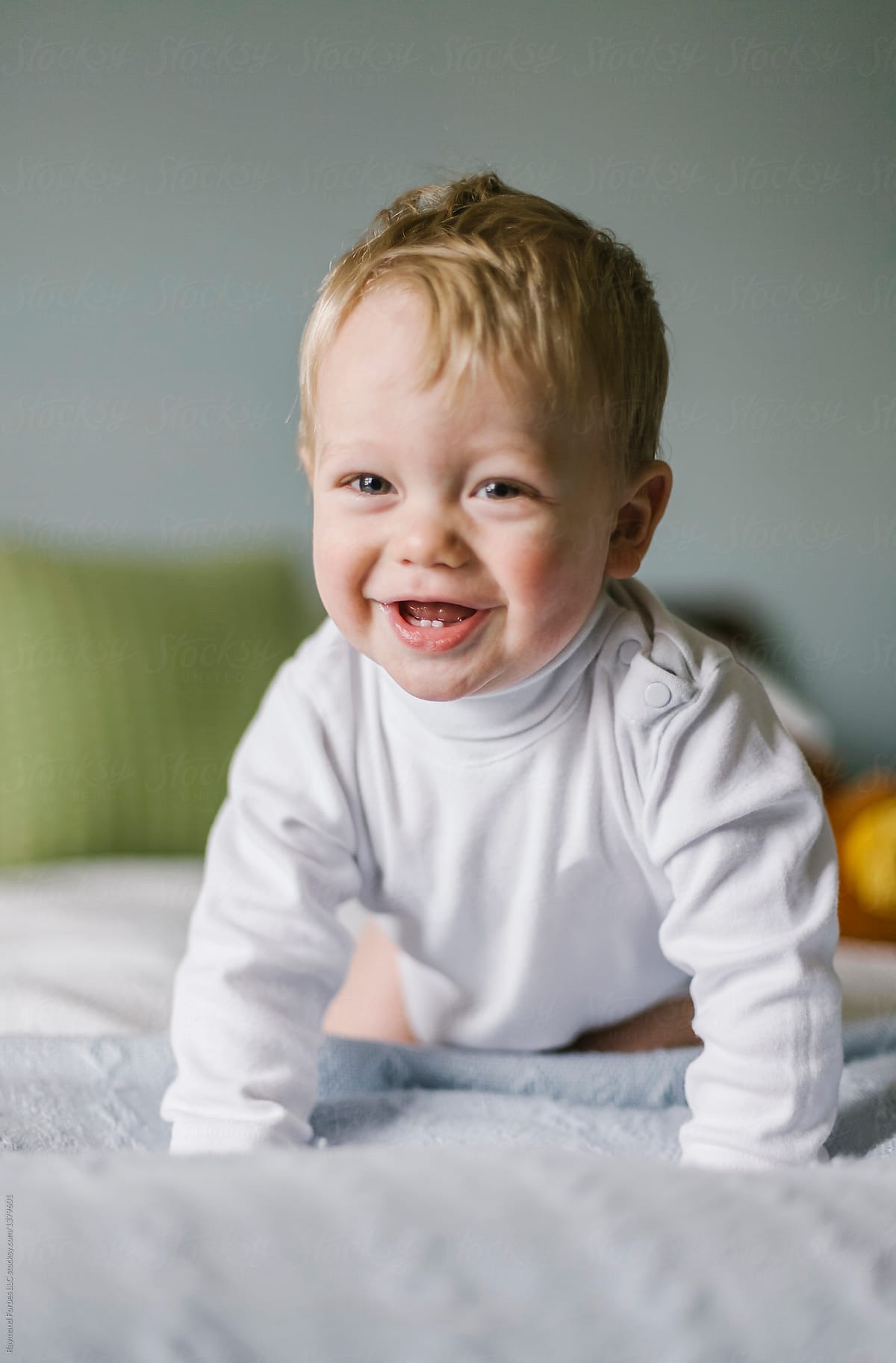 Portrait of Toddler with smile on his face