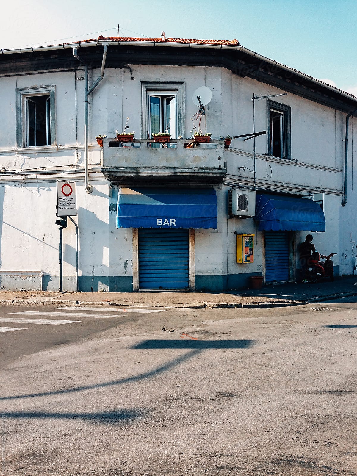 Old-Fashioned Roadside Bar in Italy