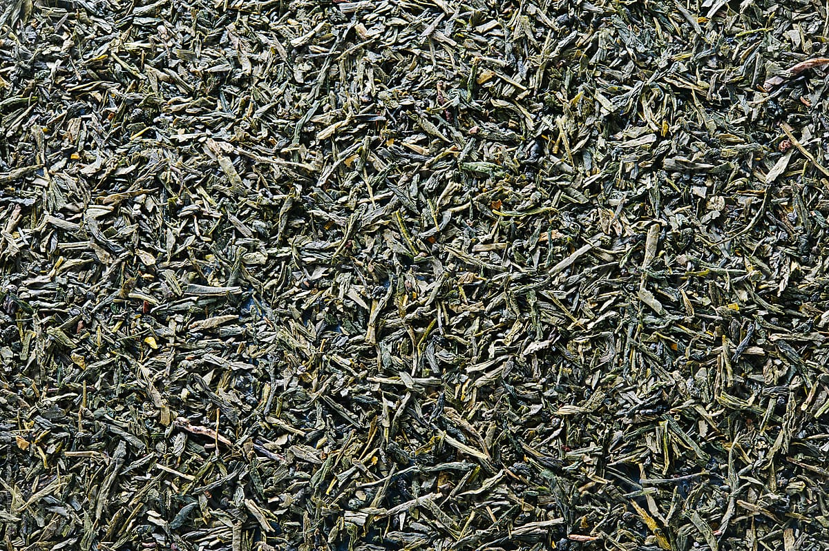 Loose Green Sencha Tea Background