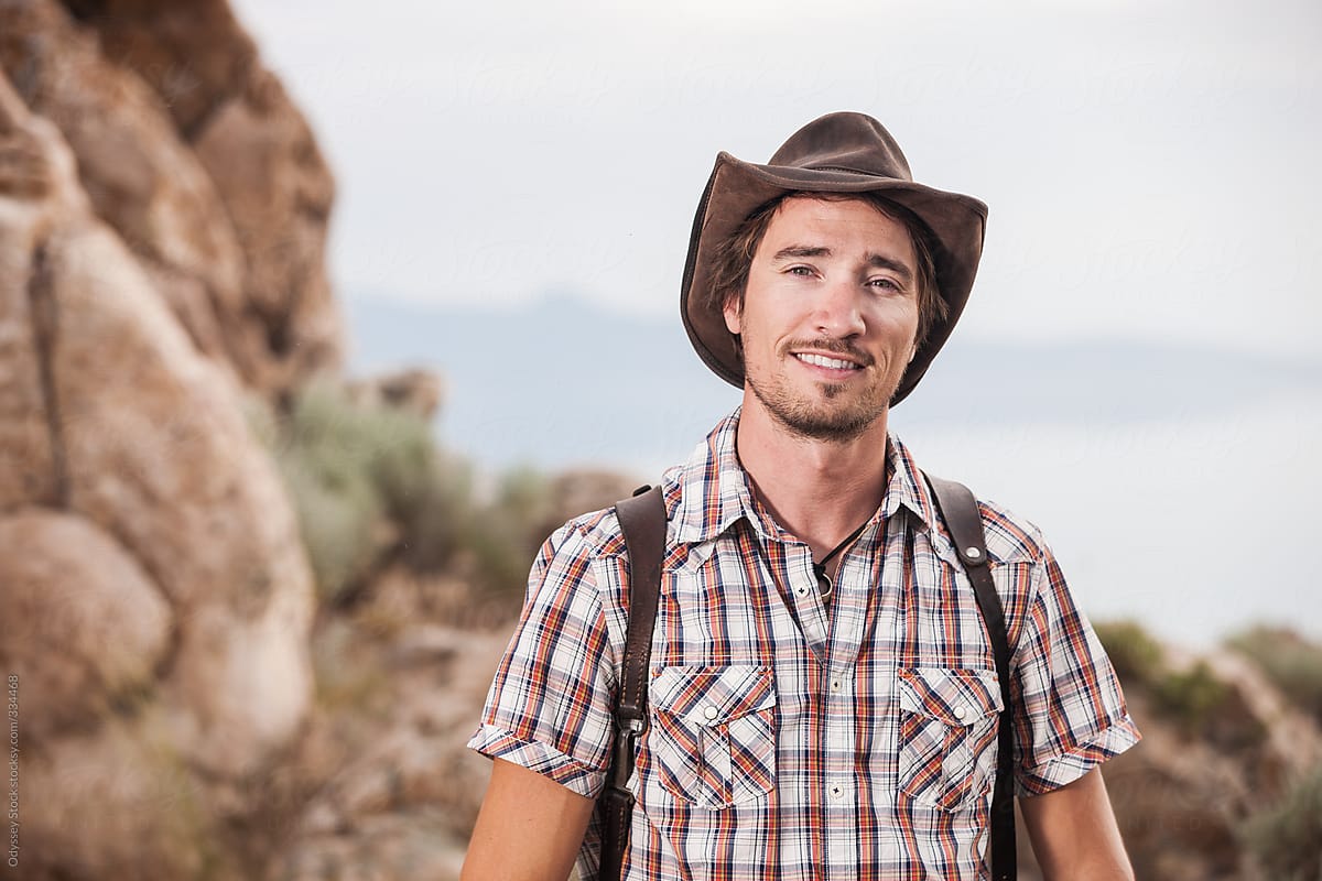 Portrait of Outdoorsy Young Man Hiking