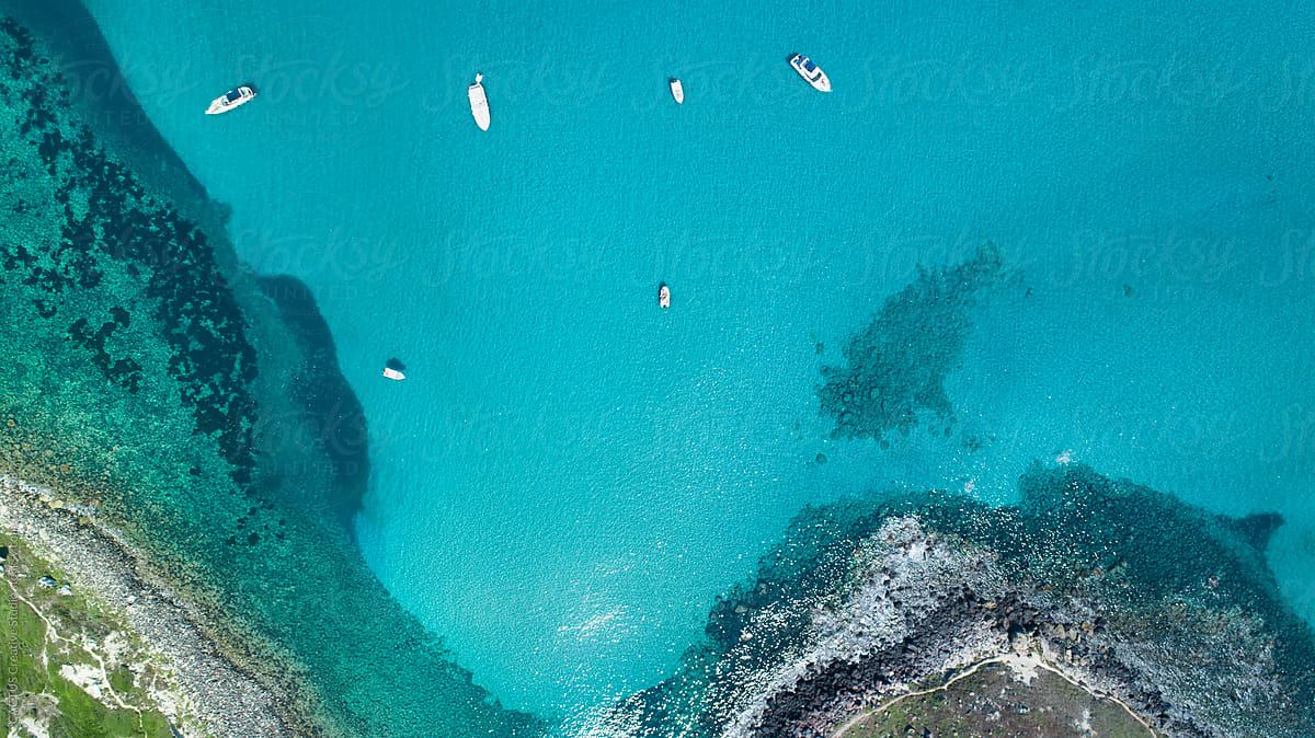 Drone images in mediterranean sea