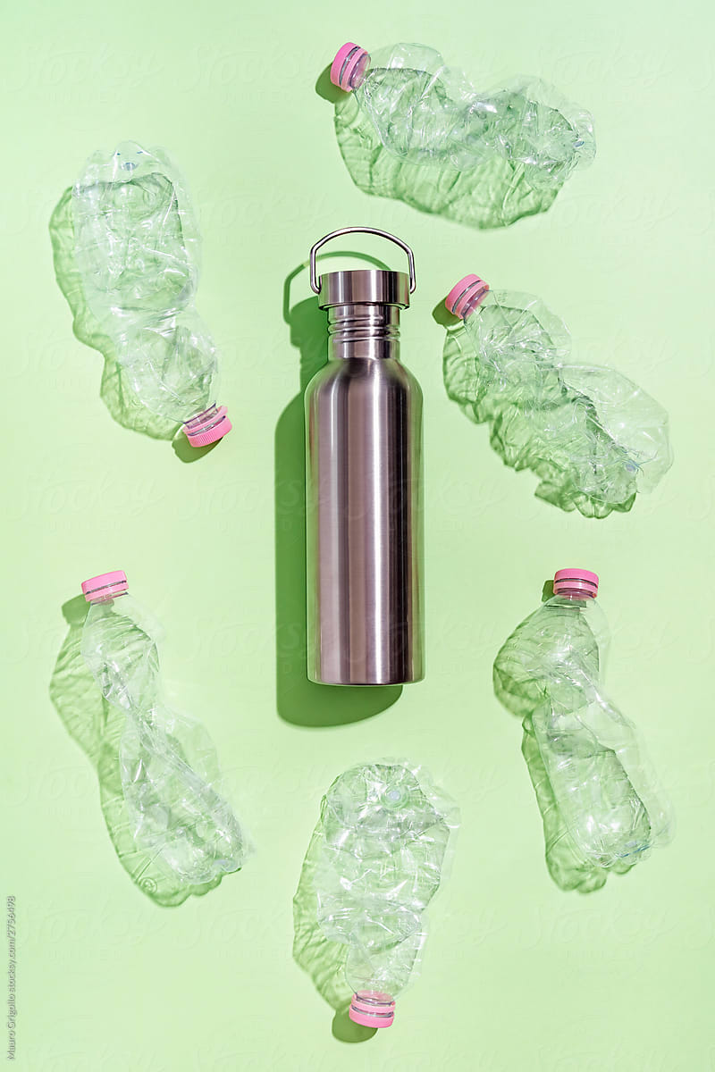 Steel water bottle to limit the use of plastic bottles