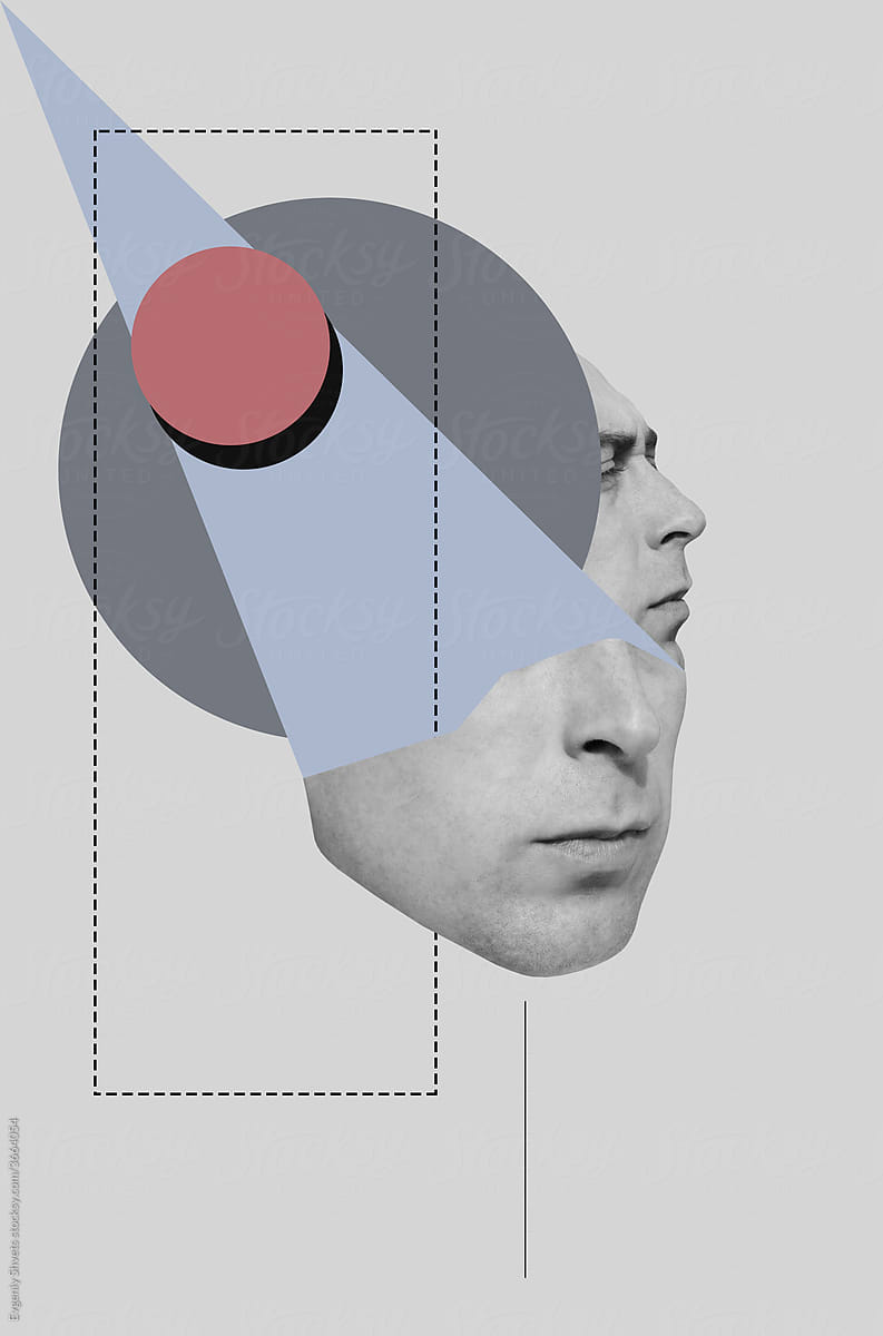 Geometric shapes and parts of human face