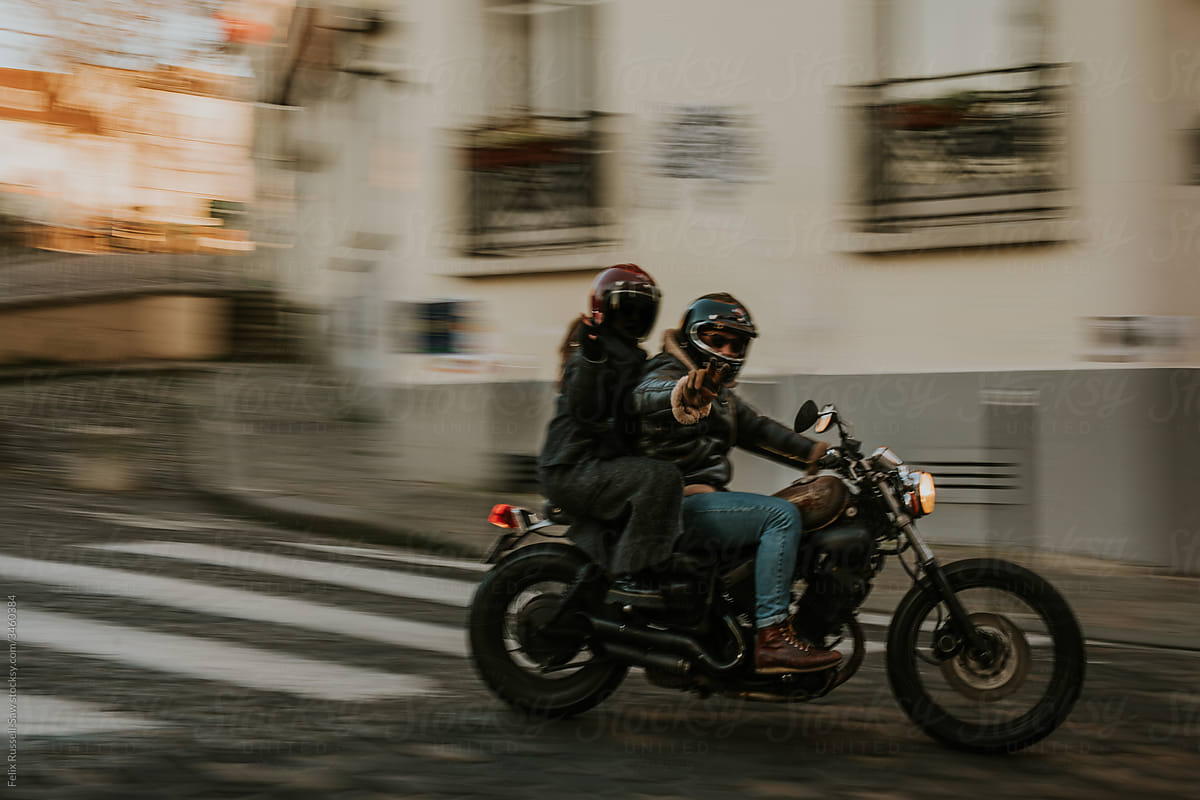 Couple Riding a Motorbike