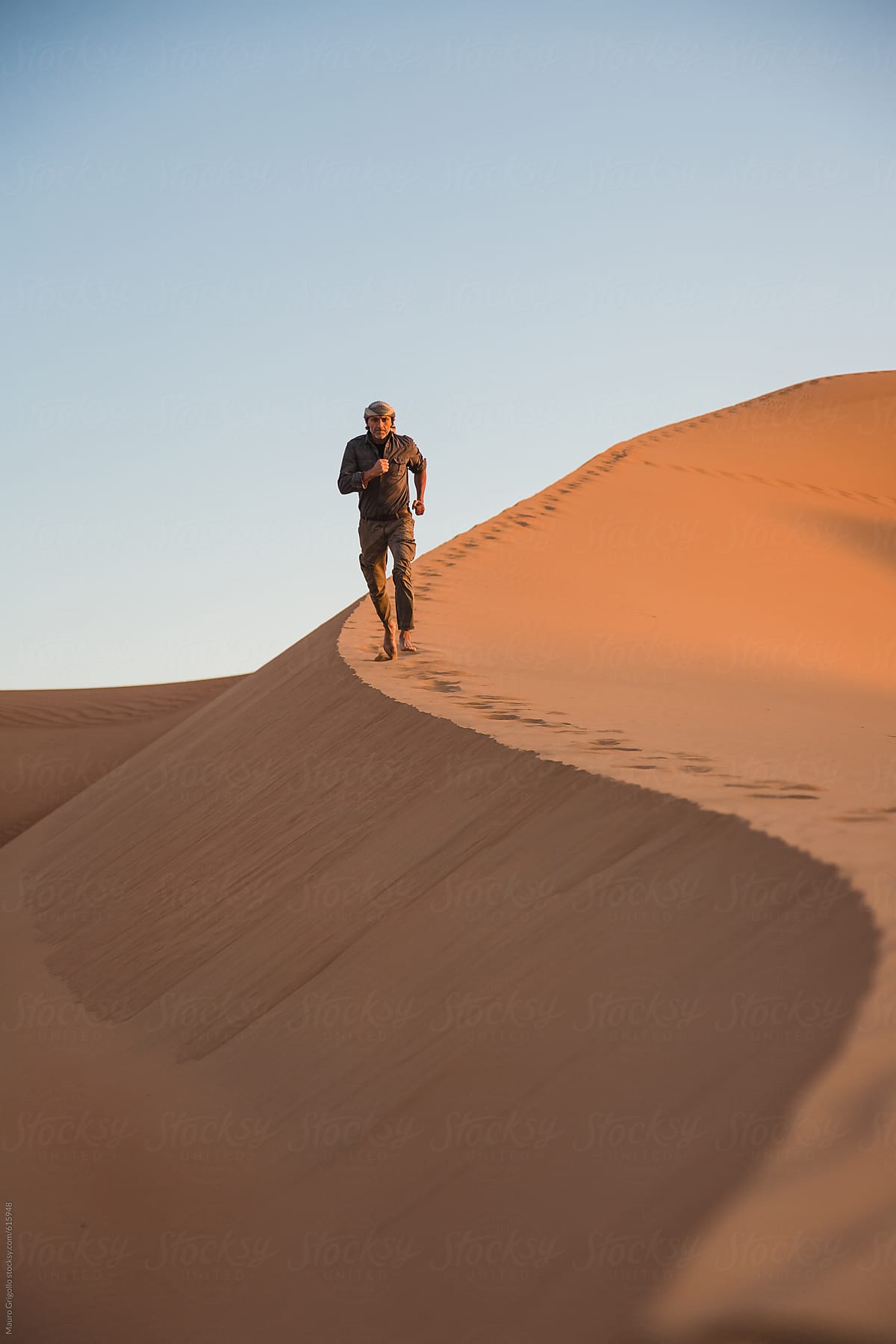 Man exploring the desert