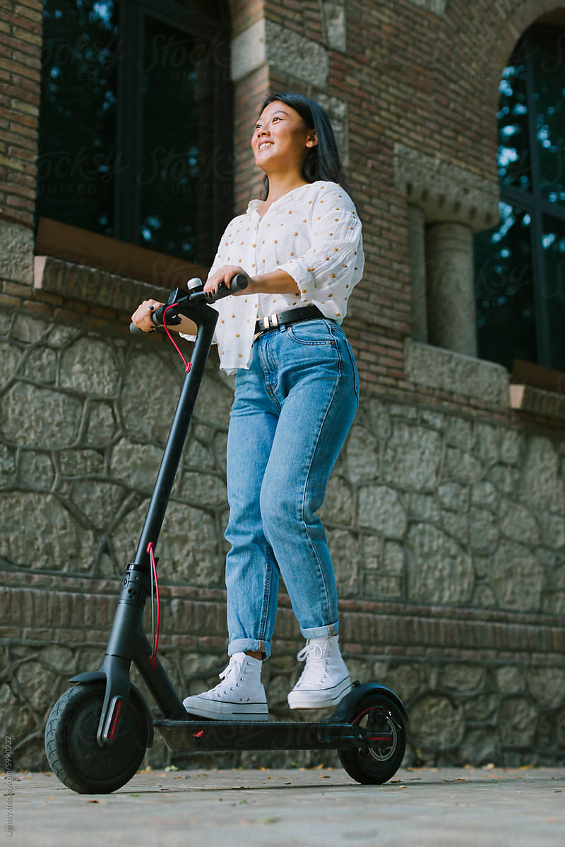 Joyful Electric Scooter Ride