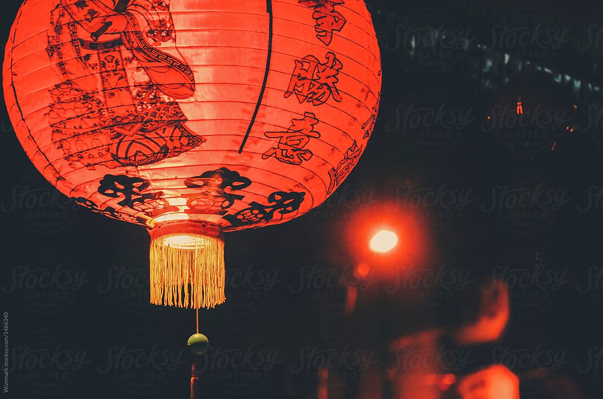 Red Chinese lantern hanging