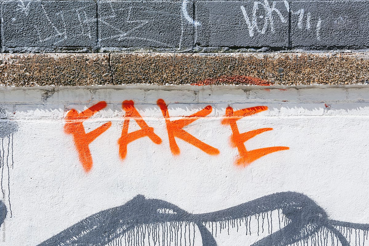 Fake marked on wall