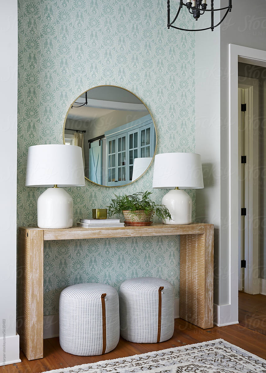 Cozy entryway and console table styling