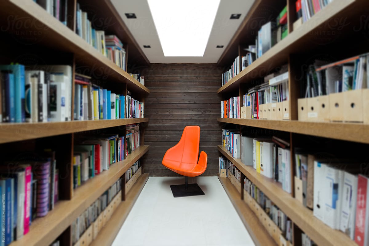 Office library and modern chair