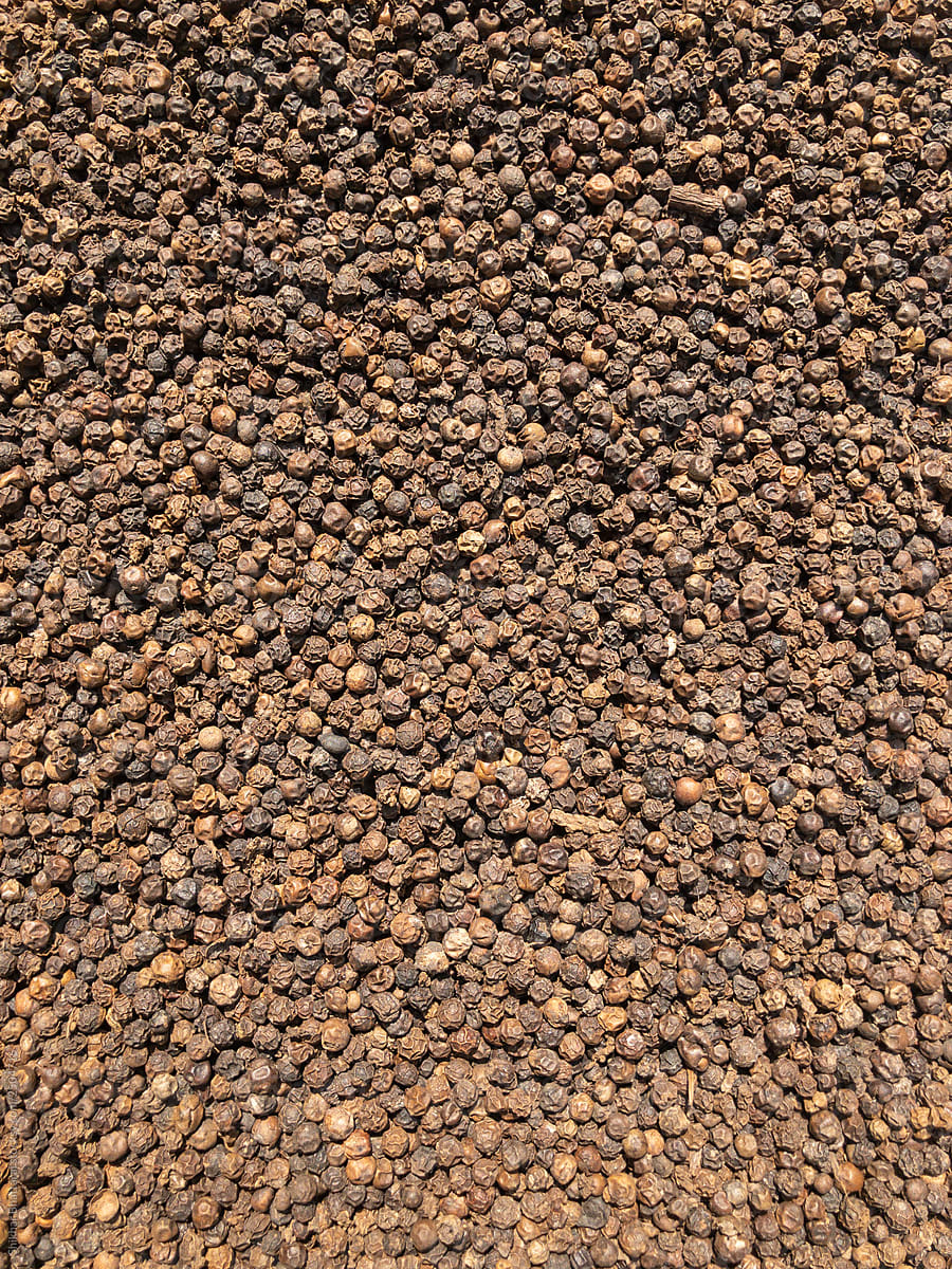 Background of black pepper seeds.