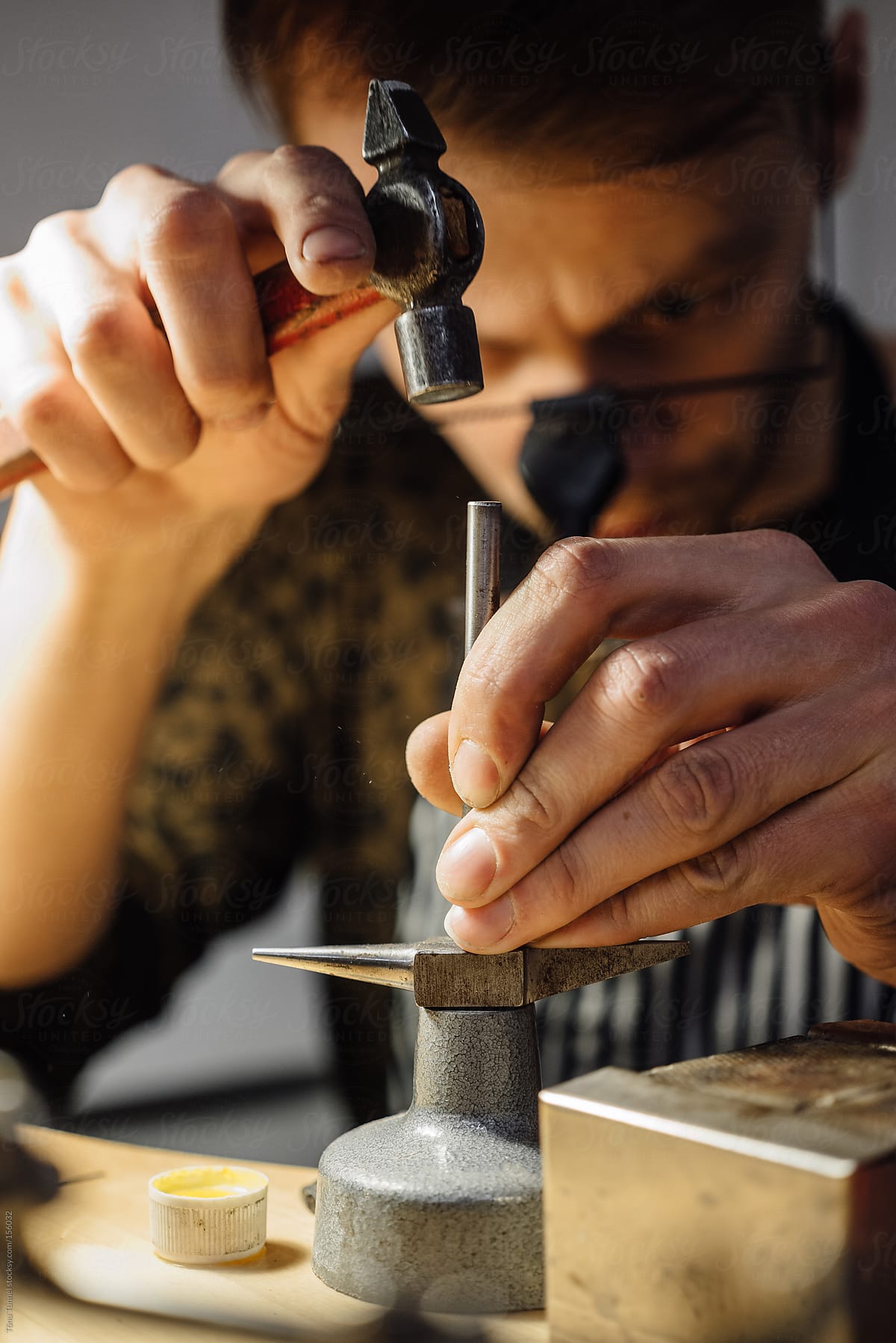 A young jeweller working
