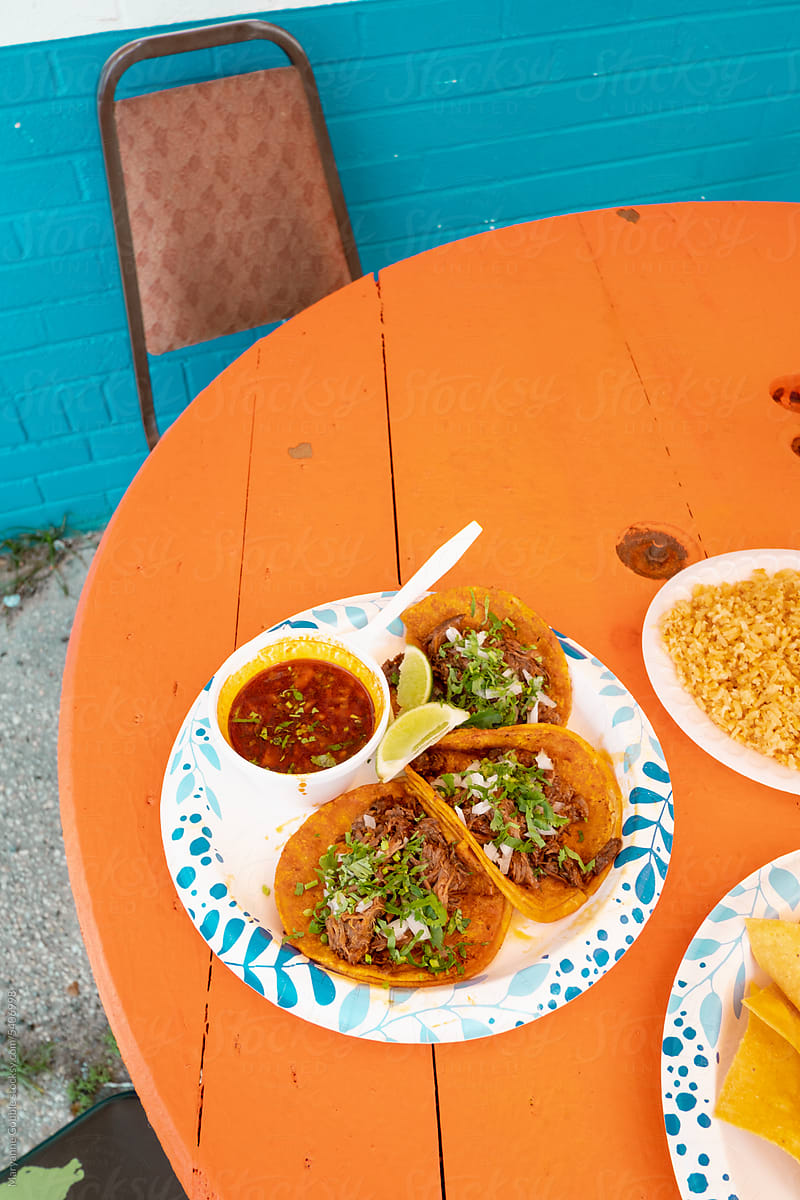Street Food Tacos and Patio Table UGC