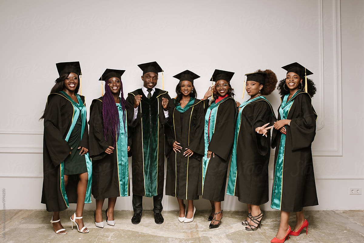 Graduation of the students in the academic gowns