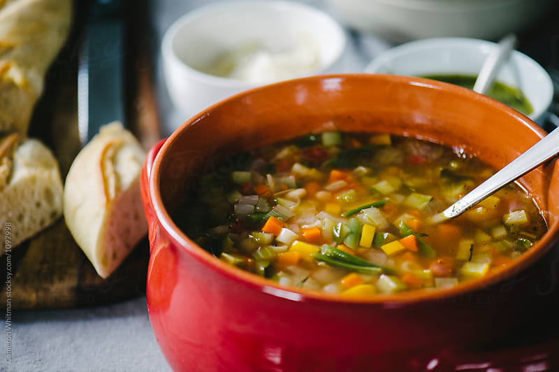 Hearty French Provencal soup au pistou