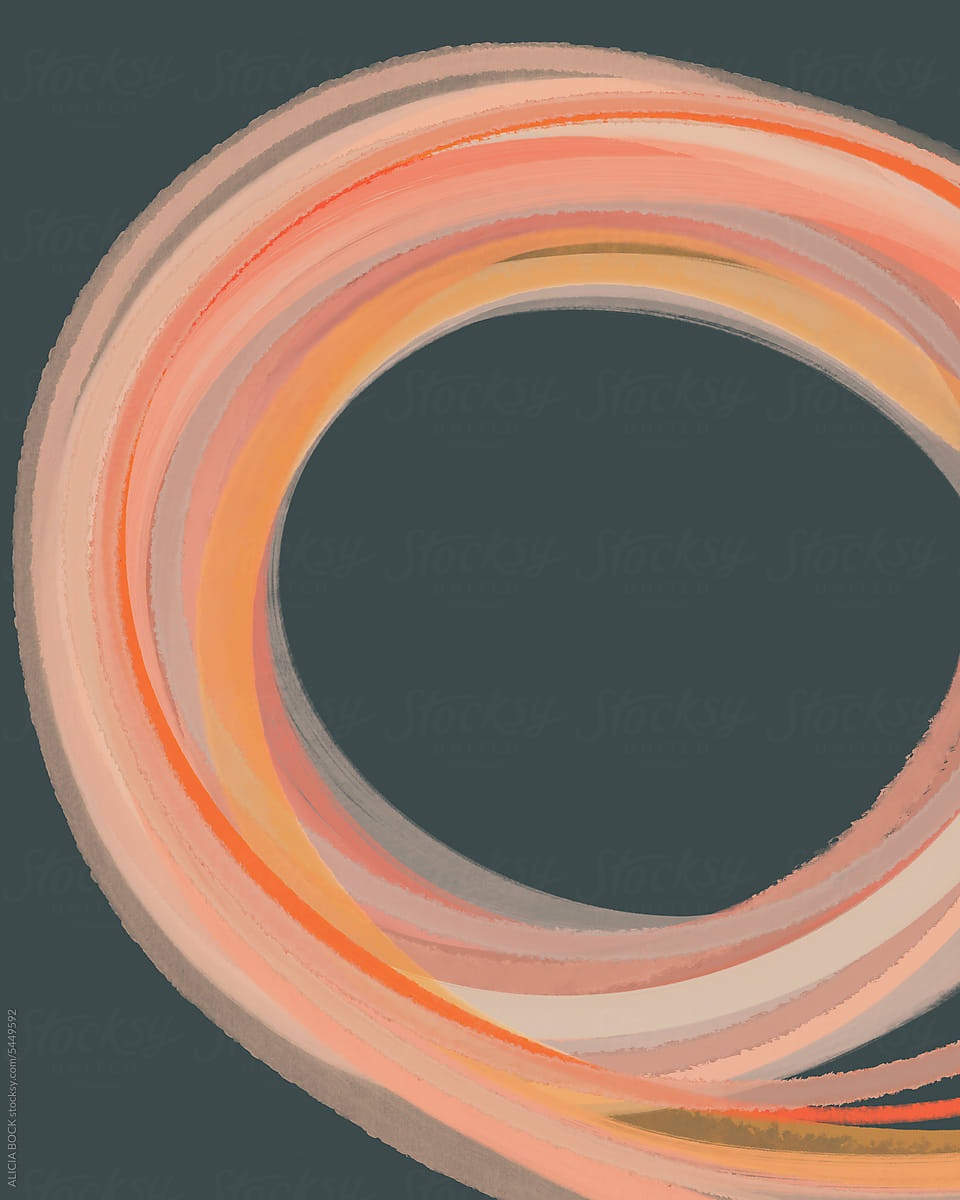 Colorful Layered Circle Illustration In Shades Of Pink