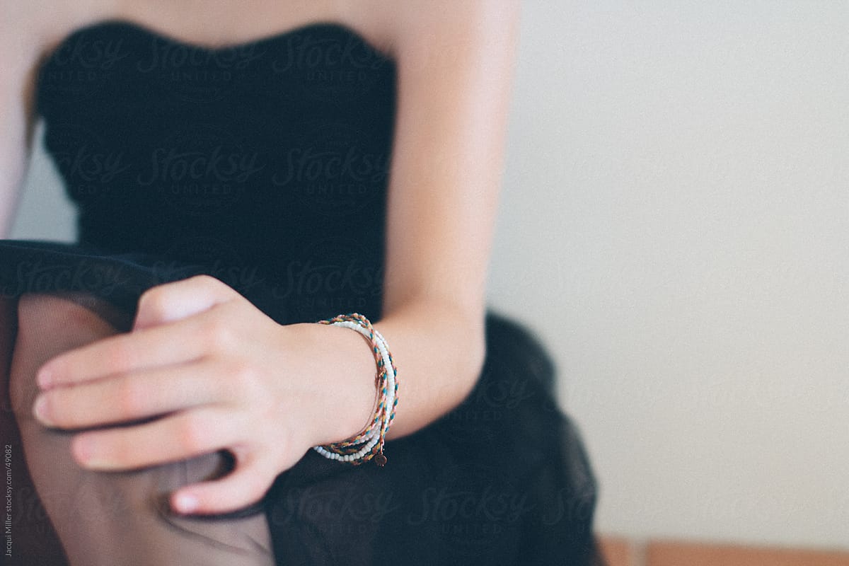 Girl In Black Tulle With Hand On Knee By Stocksy Contributor Jacqui Miller Stocksy 5396