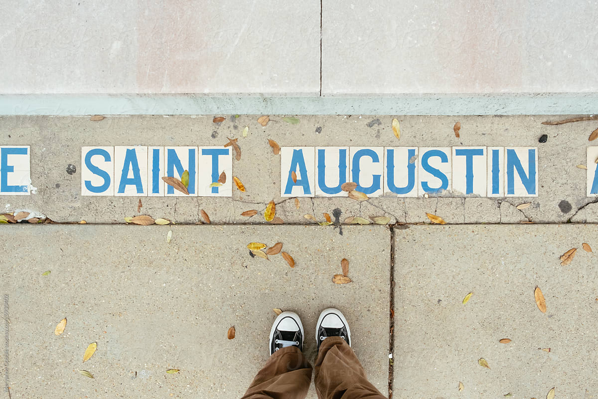 St Augustine Church Sign on Sidewalk New Orleans