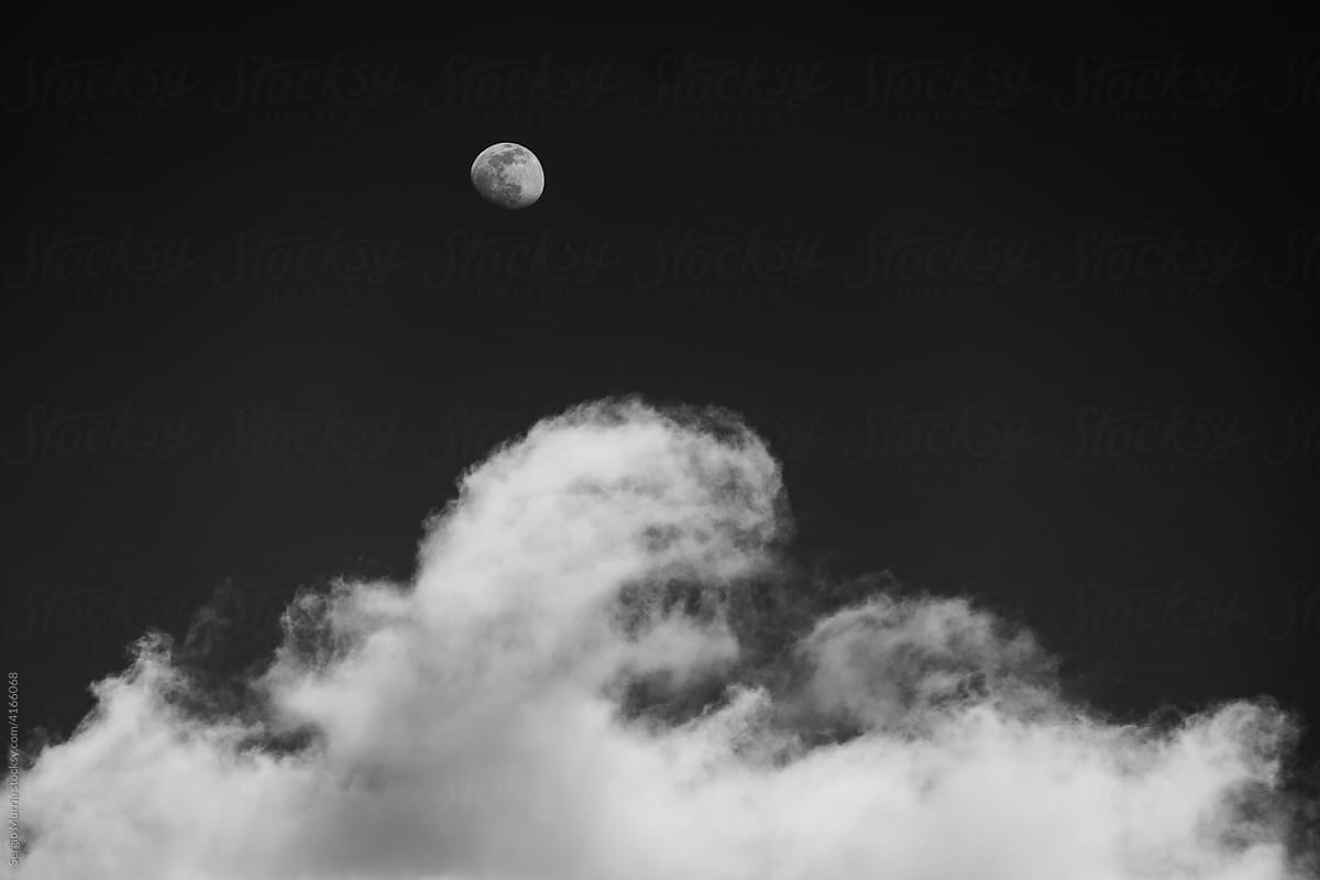 Moon and clouds 2