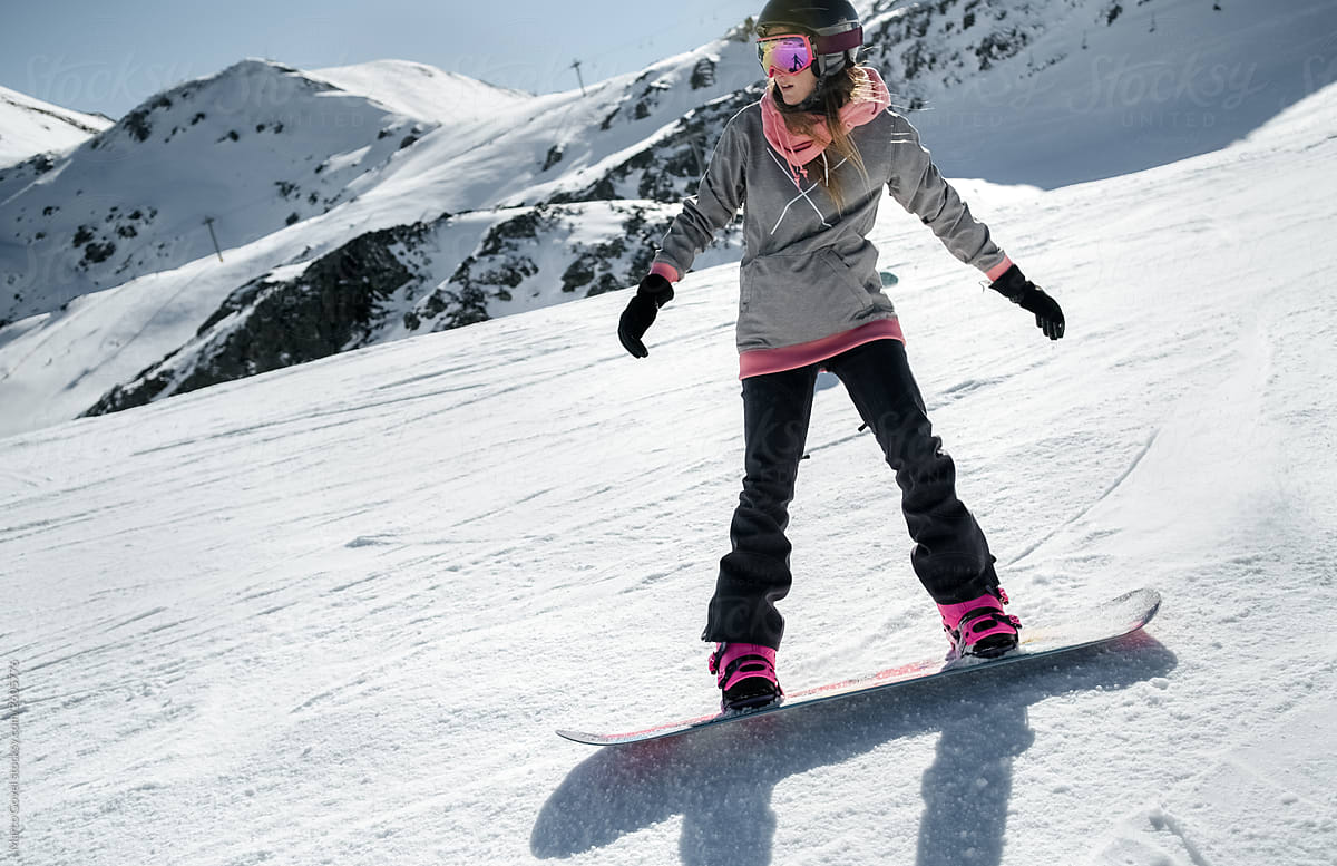 Laag beklimmen vonnis Snowboarder Girl" by Stocksy Contributor "Marco Govel" - Stocksy