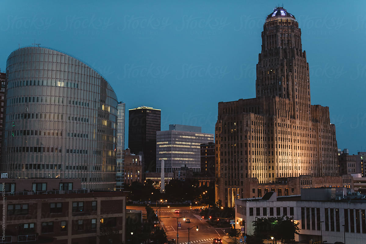 Downtown Buffalo, Ny at night