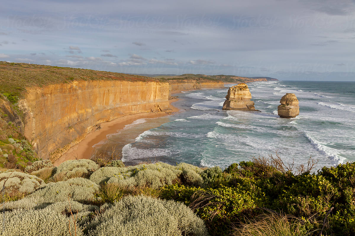 Great Ocean Road view over part of the 12 Apostles