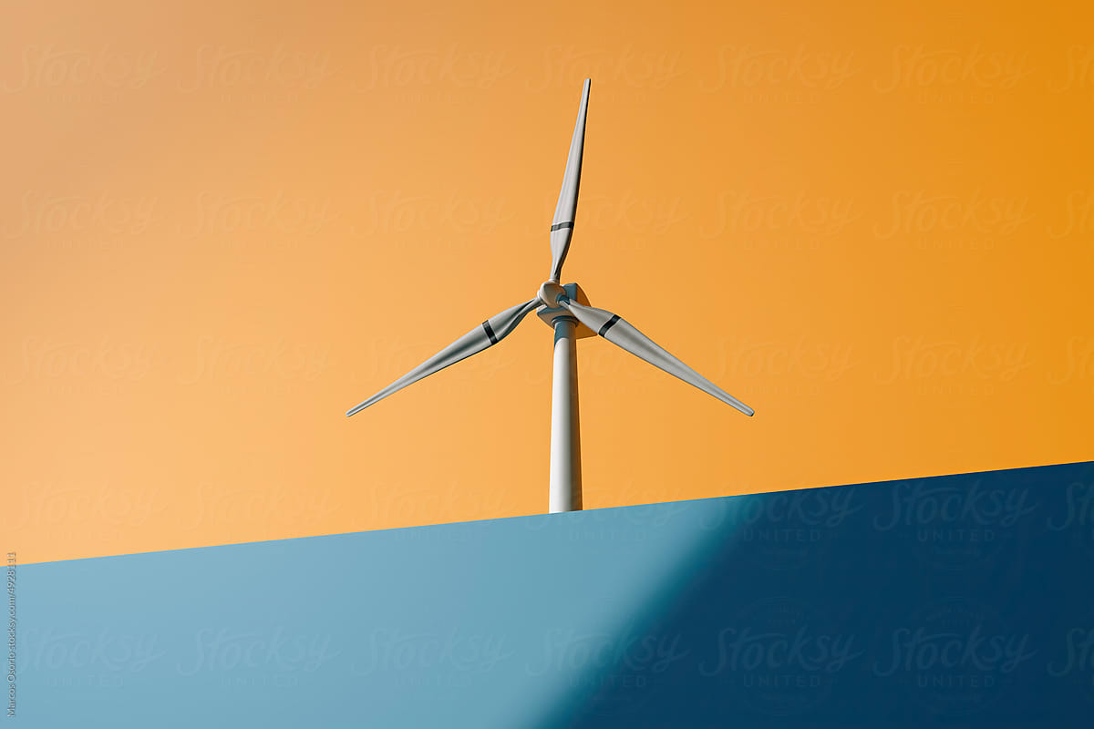 Modern windmill sustainable energy