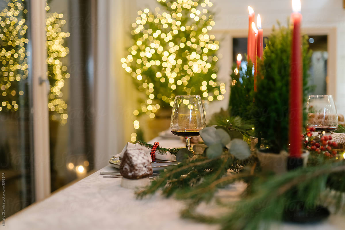 Christmas table decor