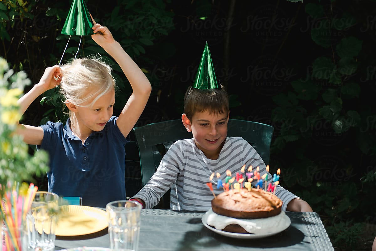 little boy and birthday cake