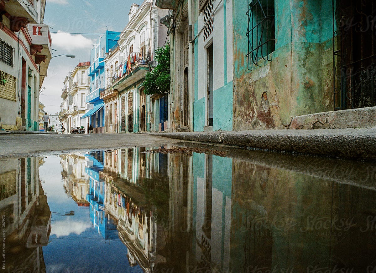 Street reflection in Havana